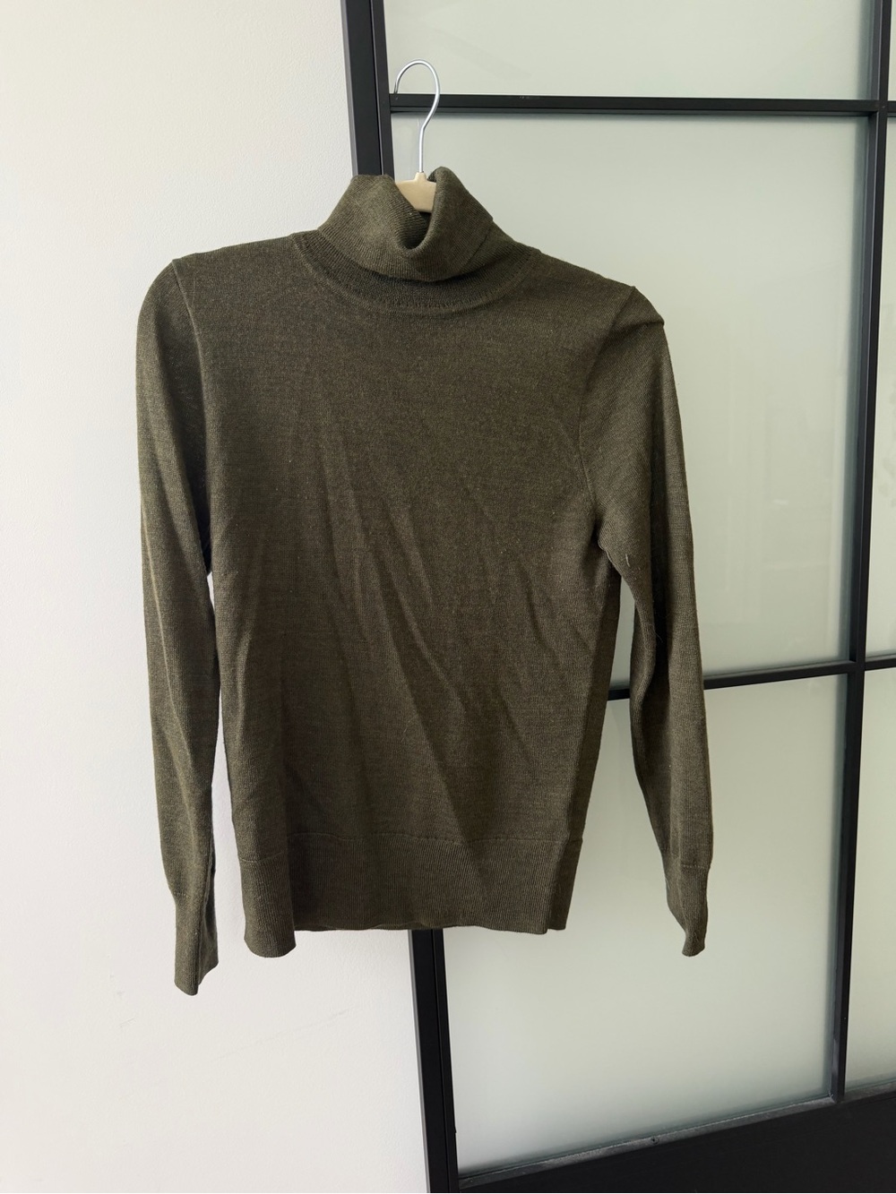 J. Crew Olive Turtleneck Sweater